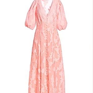 NWT Tanya Taylor pink lace maxi dress